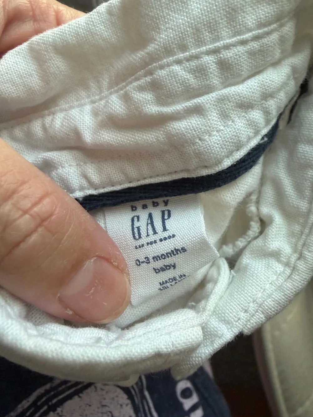 GAP White Baby Button-Up Onesie